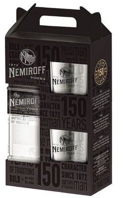 Nemiroff De luxe 0,7l 40% + 2x sklo GB